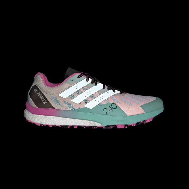 adidas Terrex Speed Ultra Men's Trail Running Shoe in Cloud White/Acid Mint/Scream Pink-12