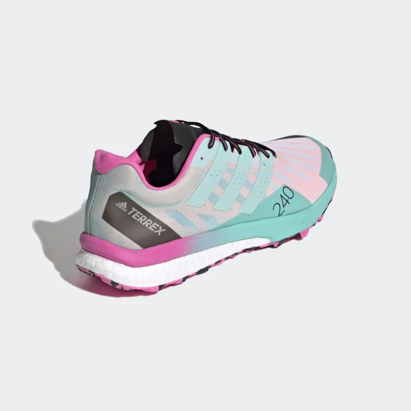 adidas Terrex Speed Ultra Men's Trail Running Shoe in Cloud White/Acid Mint/Scream Pink-5