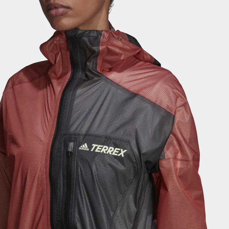 adidas Terrex Agravic Rain Jacket Women's WP Running Jacket in AltAmb-7