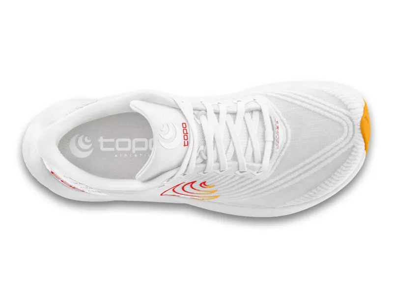 Topo Cyclone 3 Women's Road Running Shoe in White/Sunset-2