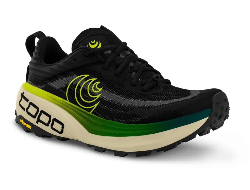 Topo Athletic Vista Men's Trail Running Shoe in Black/Lime-4