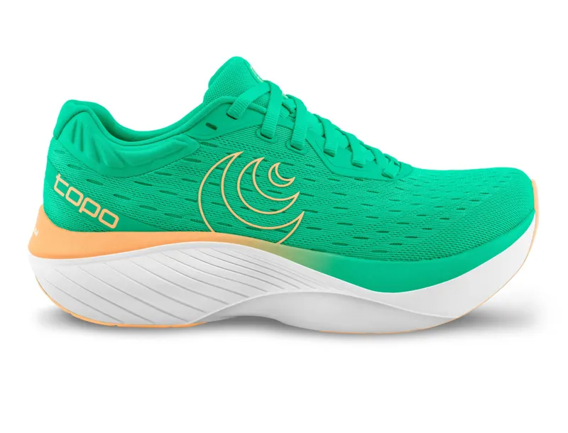 Topo Athletic Atmos Women's Road Running Shoe in Green/Orange