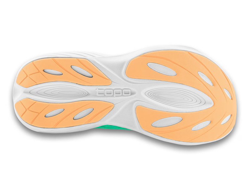Topo Athletic Atmos Women's Road Running Shoe in Green/Orange-1