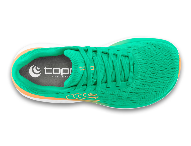 Topo Athletic Atmos Women's Road Running Shoe in Green/Orange-2