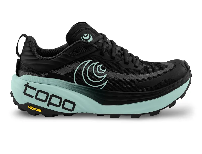 Topo Athletic Vista Women's Trail Running Shoe in Black/Mint