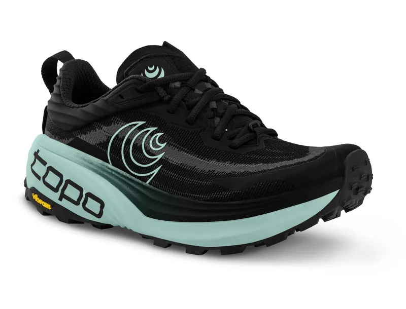 Topo Athletic Vista Women's Trail Running Shoe in Black/Mint-4