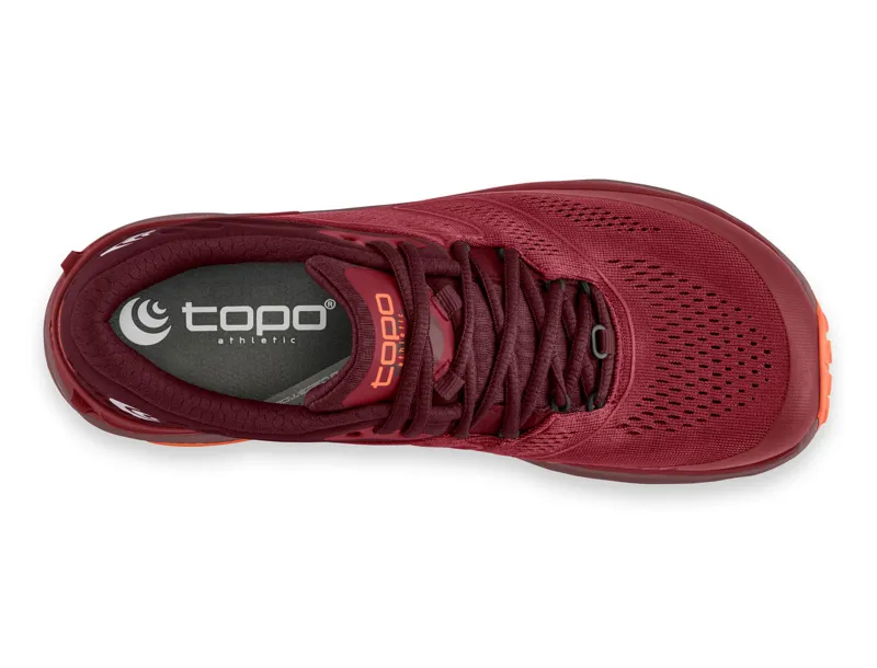 Topo Ultraventure 2 Womens Trail Running Shoe in Berry/Orange-2
