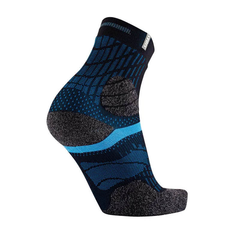 Sidas Trail Double Running Sock in Black/Turquoise-1