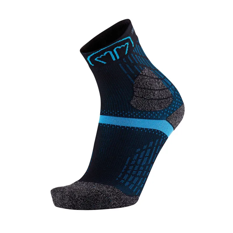 Sidas Trail Double Running Sock in Black/Turquoise