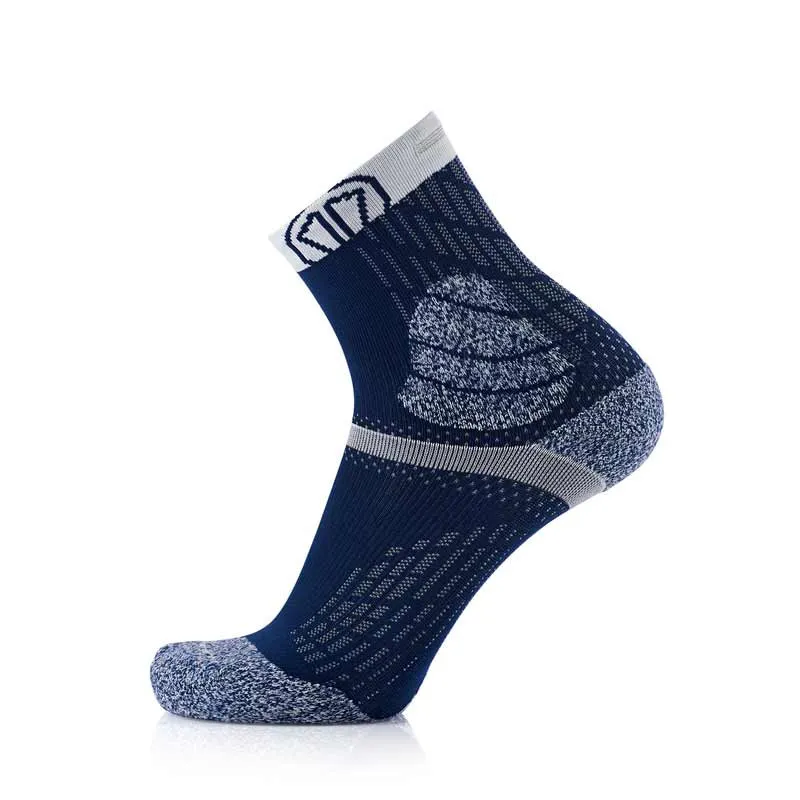 Sidas Trail Protect Unisex Running Sock in Blue Marine/Grey-3