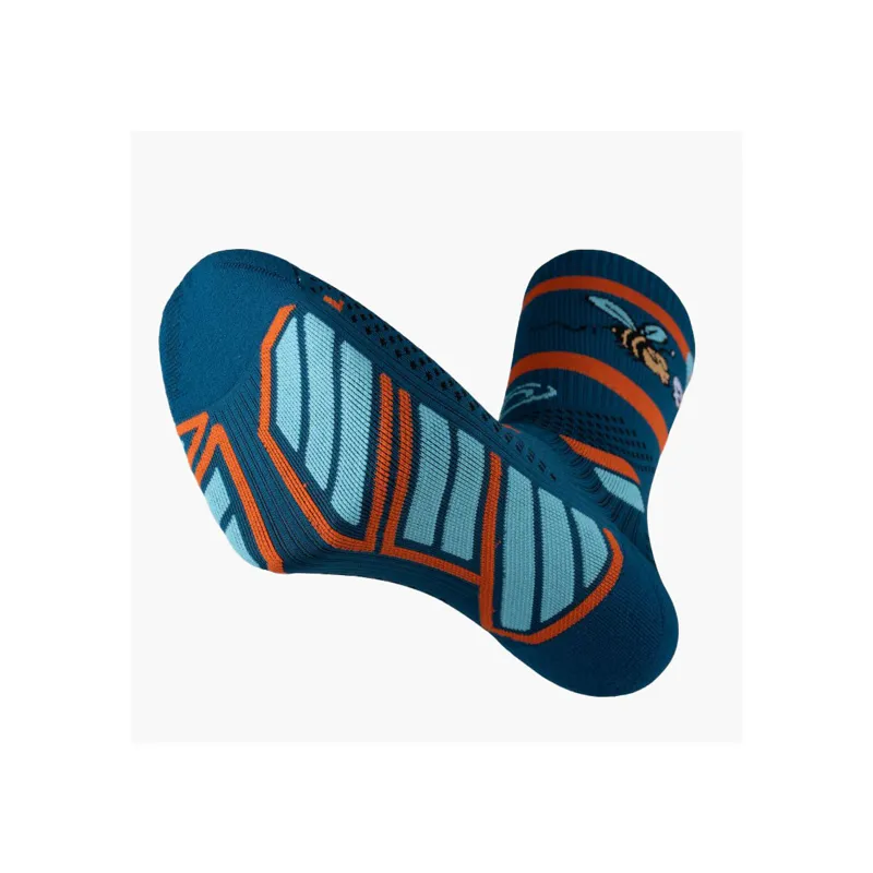 BV Sport Trail Ultra High Running Socks in Bee Beer Blue-2