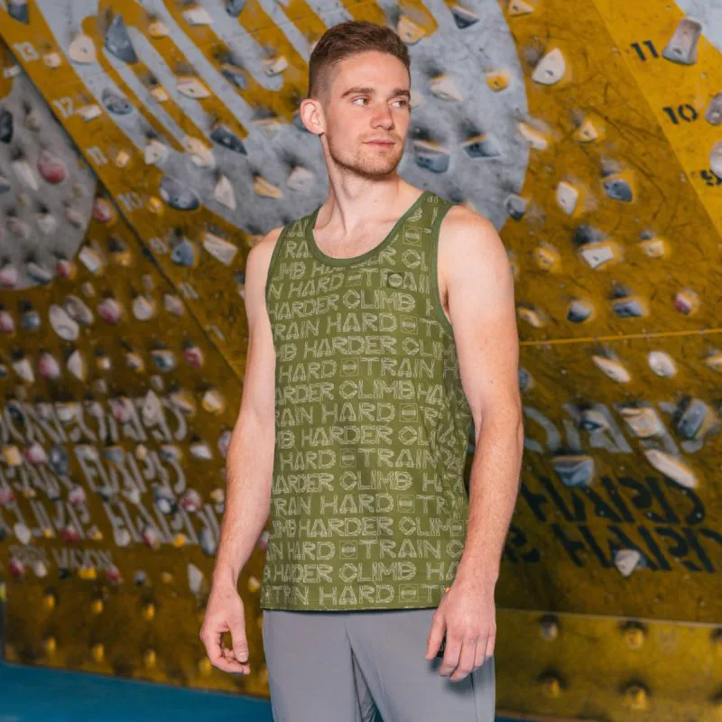 Moon Men's Train Hard Vest in Olive-1