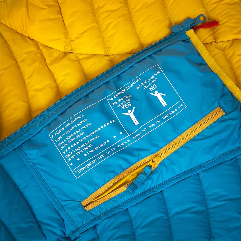 Ocun Women's Tsunami Down Jacket in Yellow/Blue-3