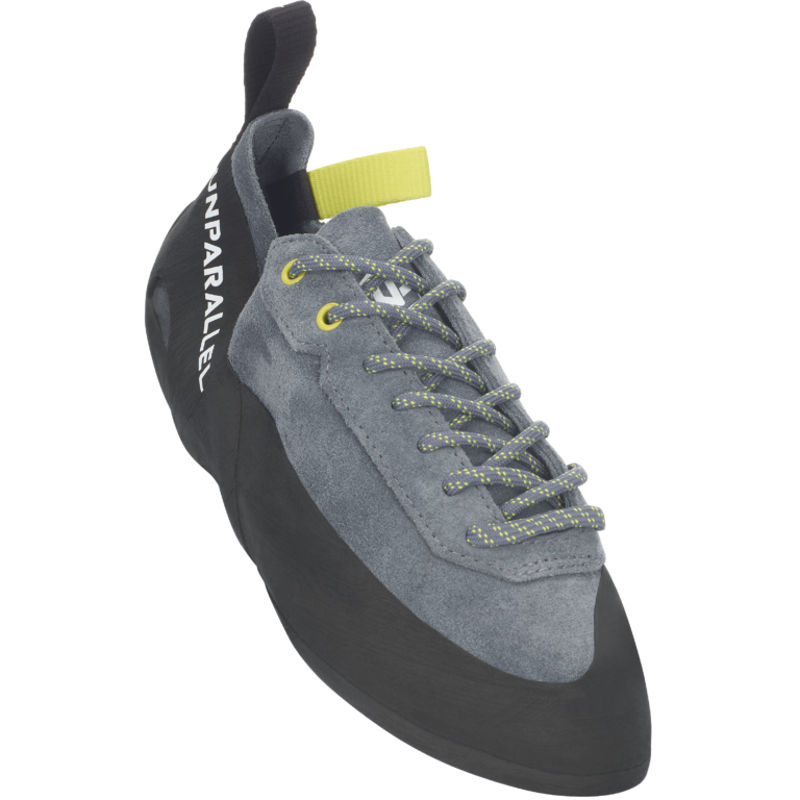 Unparallel Engage Lace Up Unisex Climbing Shoe in Grey/Neon Yellow-5