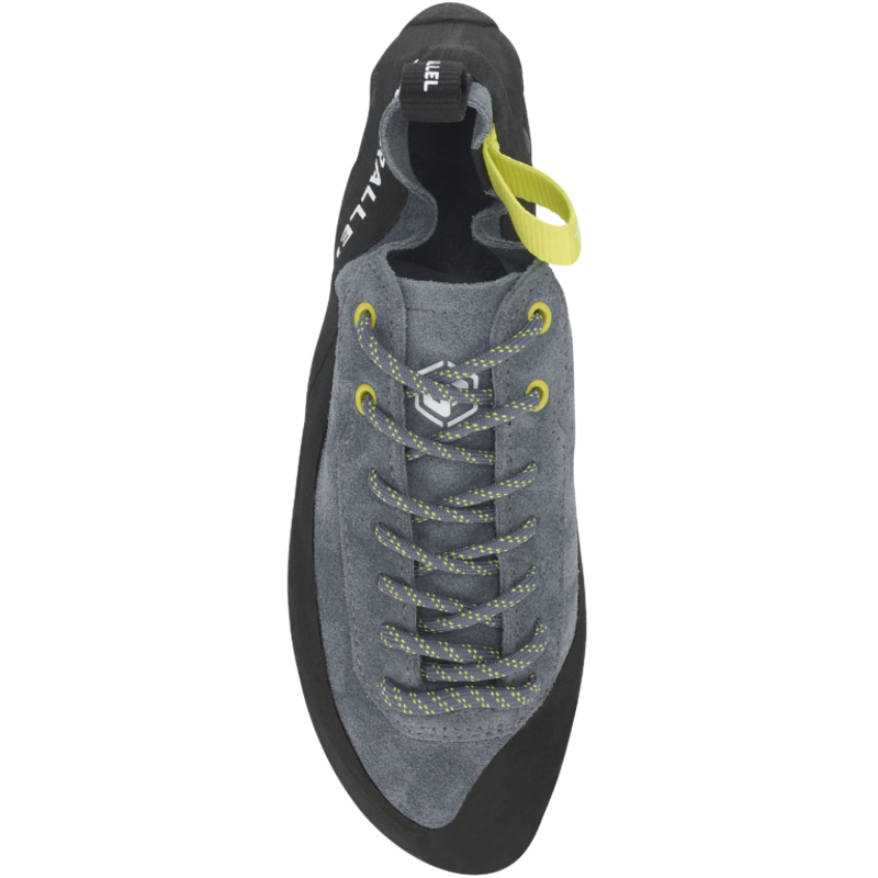 Unparallel Engage Lace Up Unisex Climbing Shoe in Grey/Neon Yellow-3