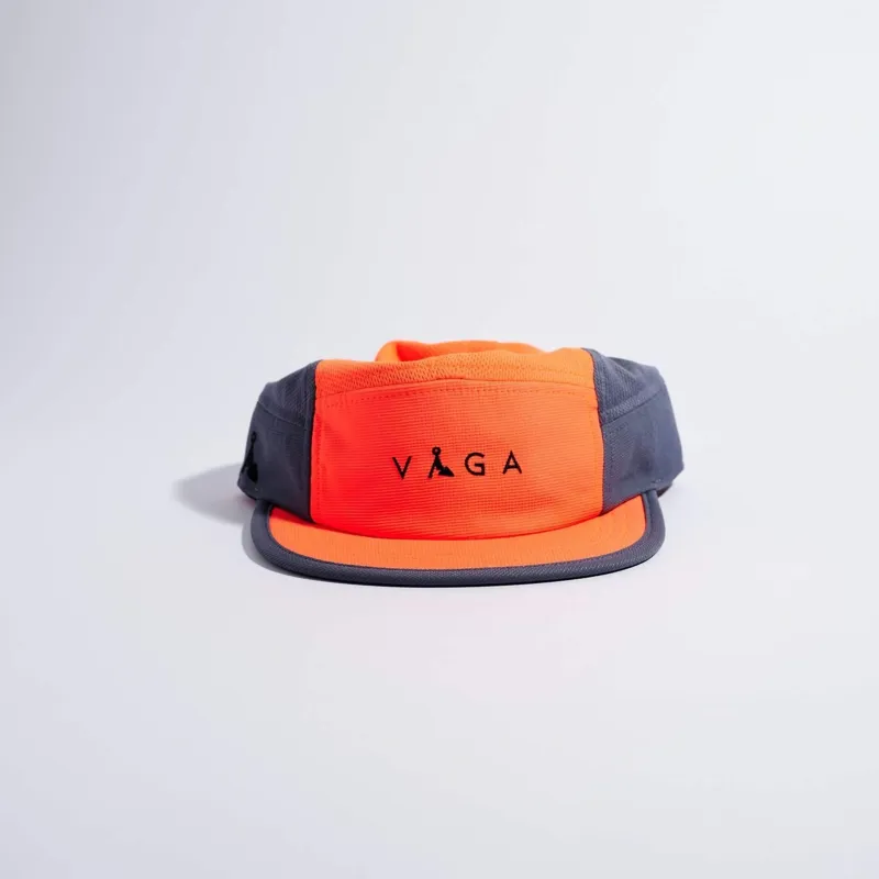 Vaga Club Cap in Neon Coral/Slate Blue