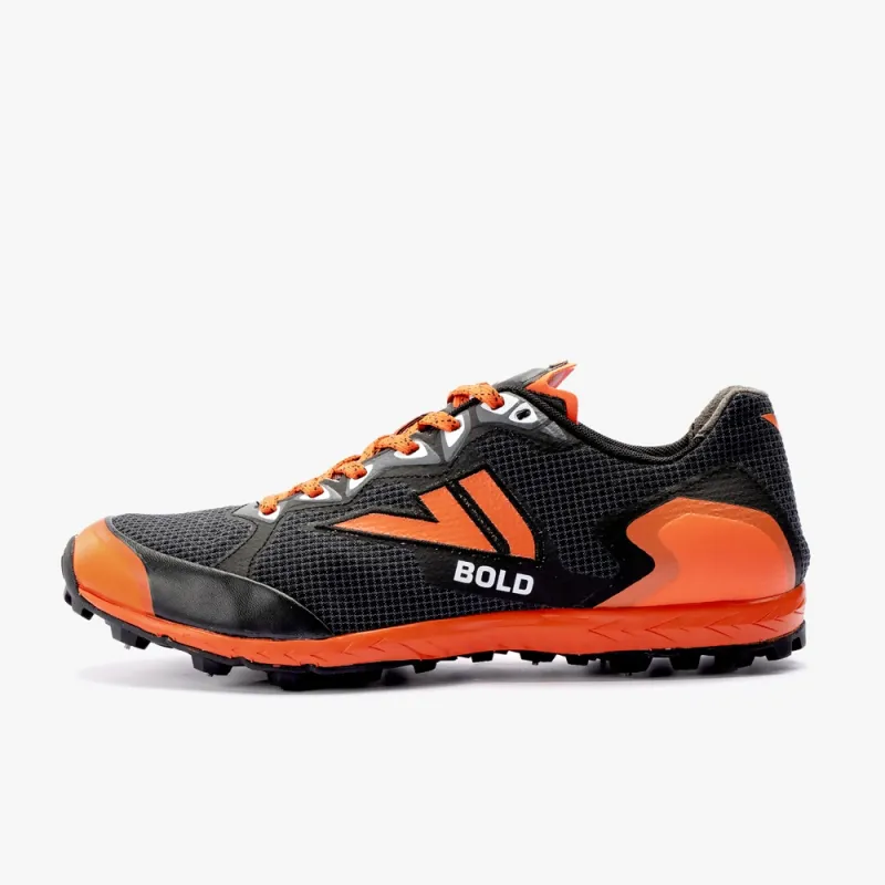 VJ Sport Bold X Unisex Orienteering/Fell Running Shoe in Black/Orange-2