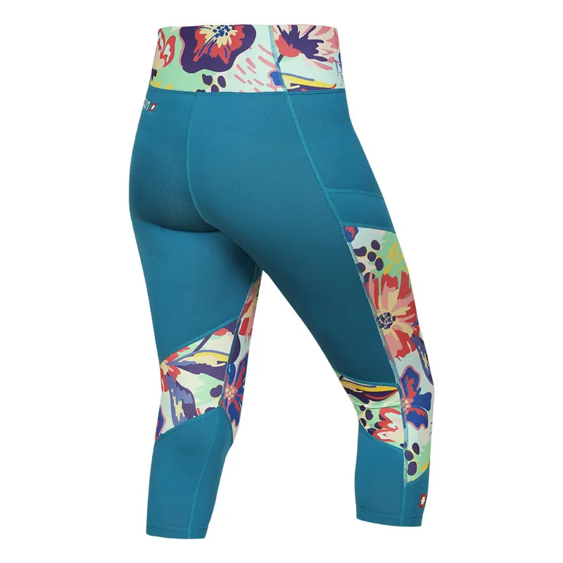 Ocun Women's Rhea 3/4 Leggings in Blue Fjord-1