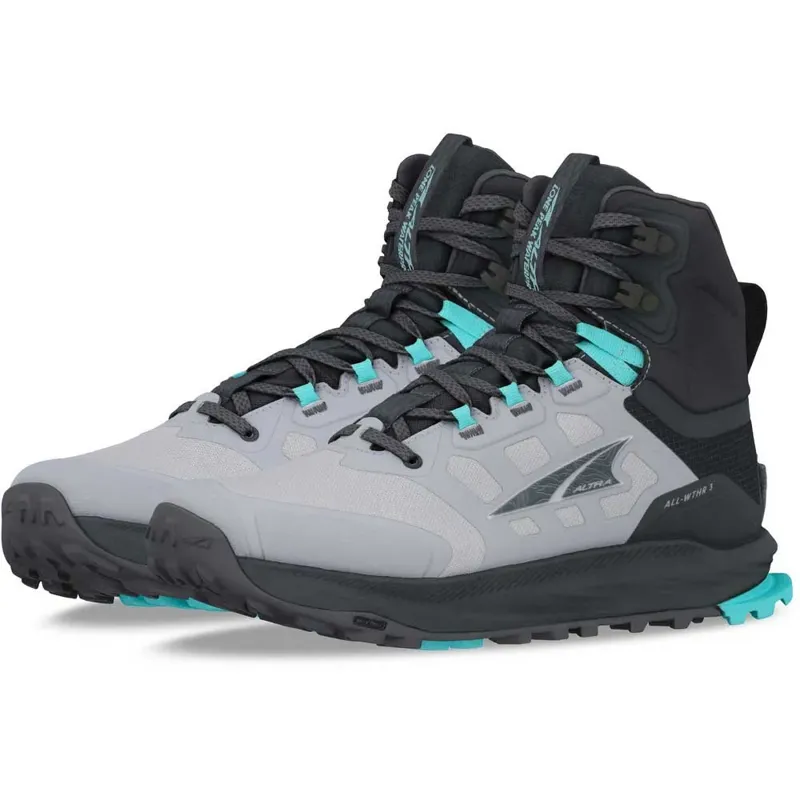 Altra Lone Peak 9 Women's Waterproof Mid Fast Hike Boots in Black/Grey-3