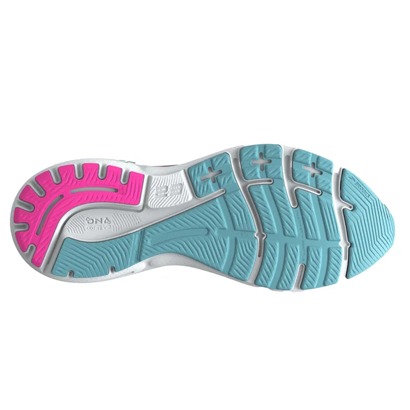 Brooks Adrenaline GTS 23 Women's Road Running Shoe in Storm Blue/Pink/Aqua-1