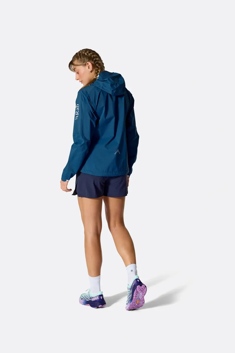 Rab Downpour Trail Light Women's Waterproof Jacket in Tempest Blue-2
