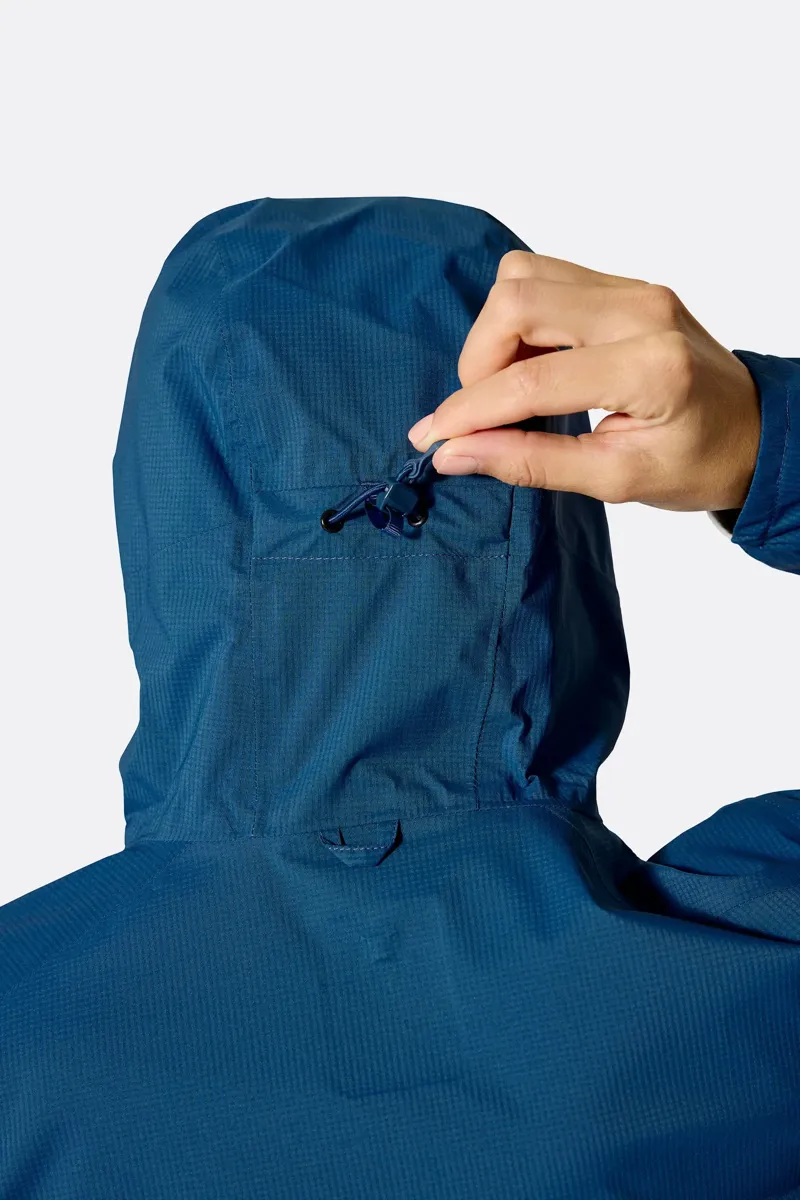 Rab Downpour Trail Light Women's Waterproof Jacket in Tempest Blue-5