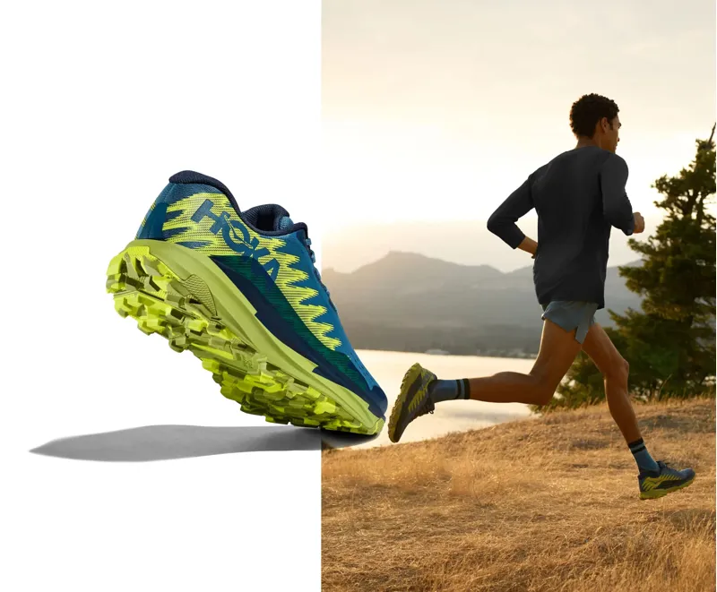 HOKA Torrent 3 Men's Trail Running Shoe in Bluesteel/Dark Citron-8