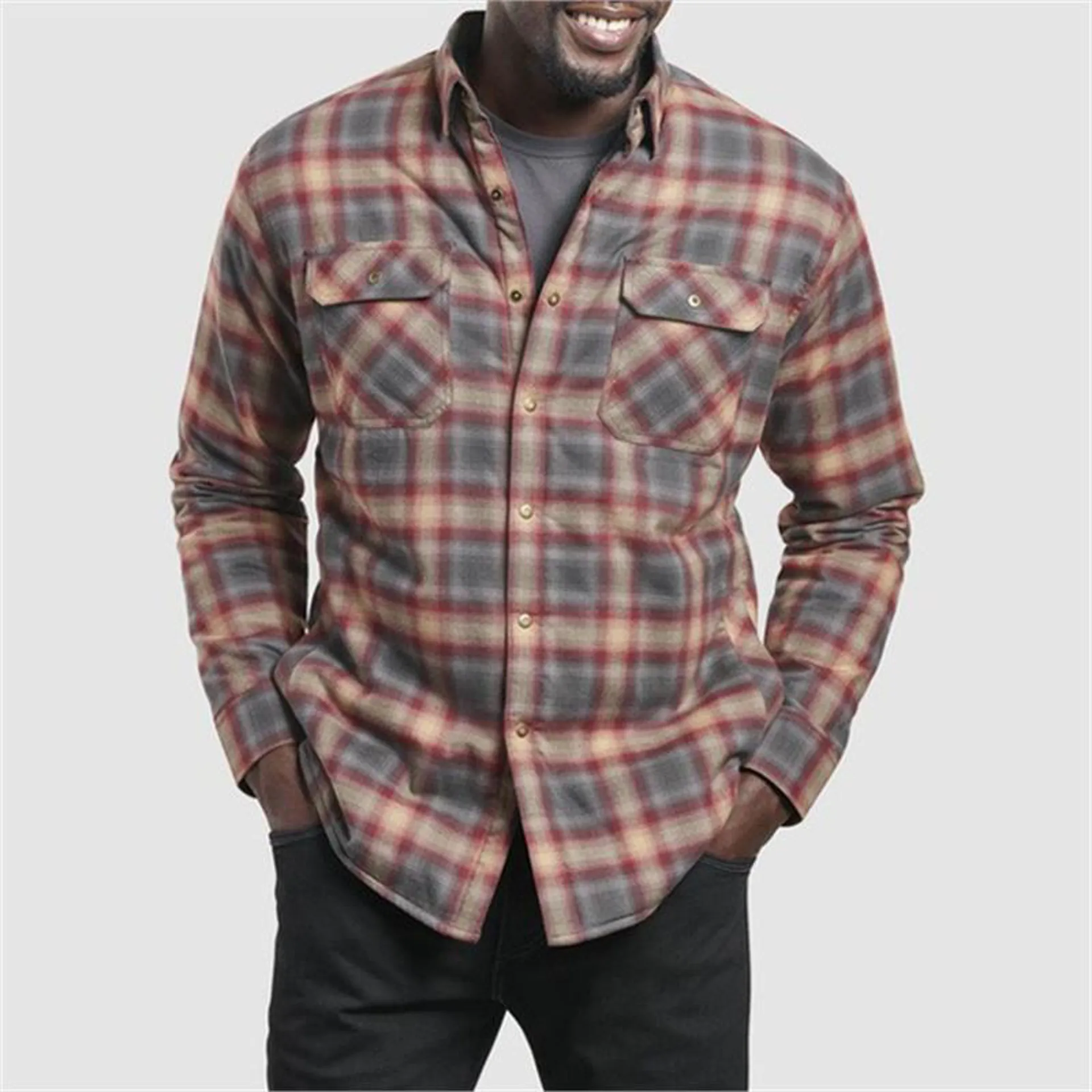 Kuhl Joyrydr Men's Shirt Jacket Flannel Spiced Rum