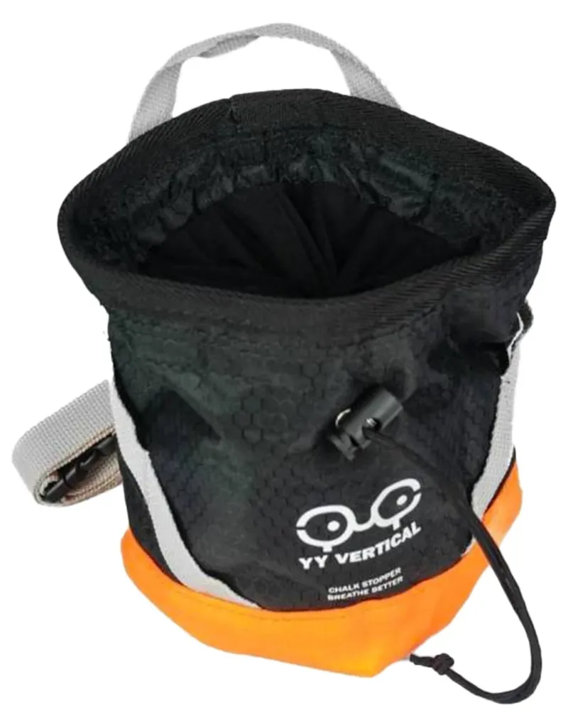 Y and Y Vertical Basic Chalk Bag in Black/Orange-1