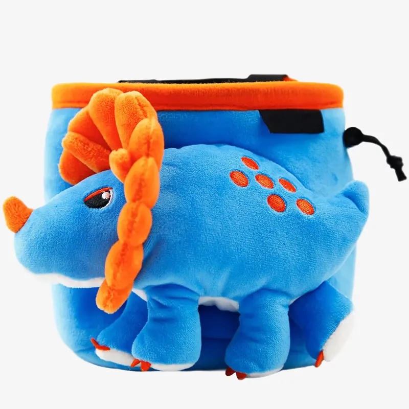 Y and Y Vertical Triceratops Chalk Bag in Blue