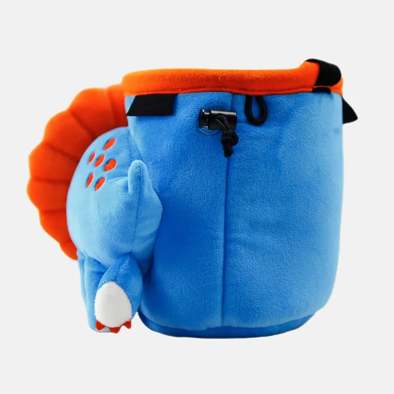 Y and Y Vertical Triceratops Chalk Bag in Blue-1