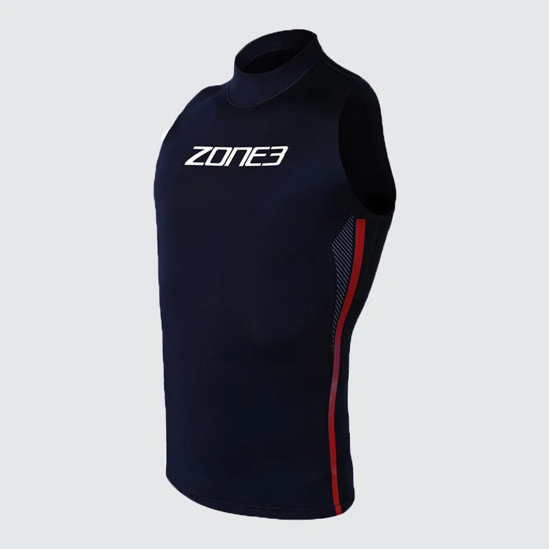 Zone3 Neoprene Warmth Vest Unisex Swimming Baselayer in Black/Red/White