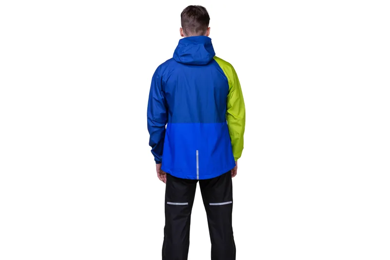 Ronhill Tech Fortify Men's Waterproof Running Jacket in Ocean/Citrus-5