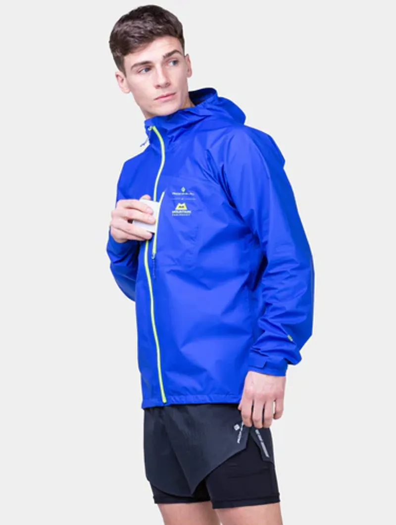 Ronhill Tech Gore-Tex Mercurial Men's Waterproof Running Jacket in Azurite/Citrus-4