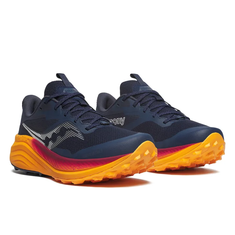Saucony Xodus Ultra 3 Men's Trail Running Shoe in Navy/Peel-5